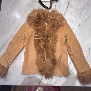 Suede and fur jacket